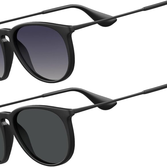 Vintage Round Sunglasses Women Polarized UV Protection Retro Style - Picture 1 of 6